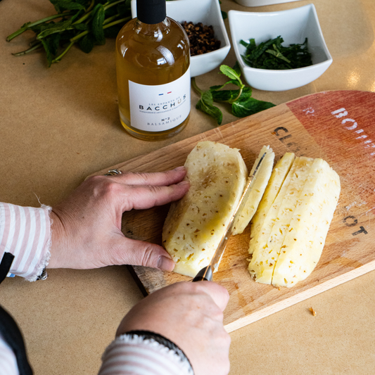 Ananas rôti au miel